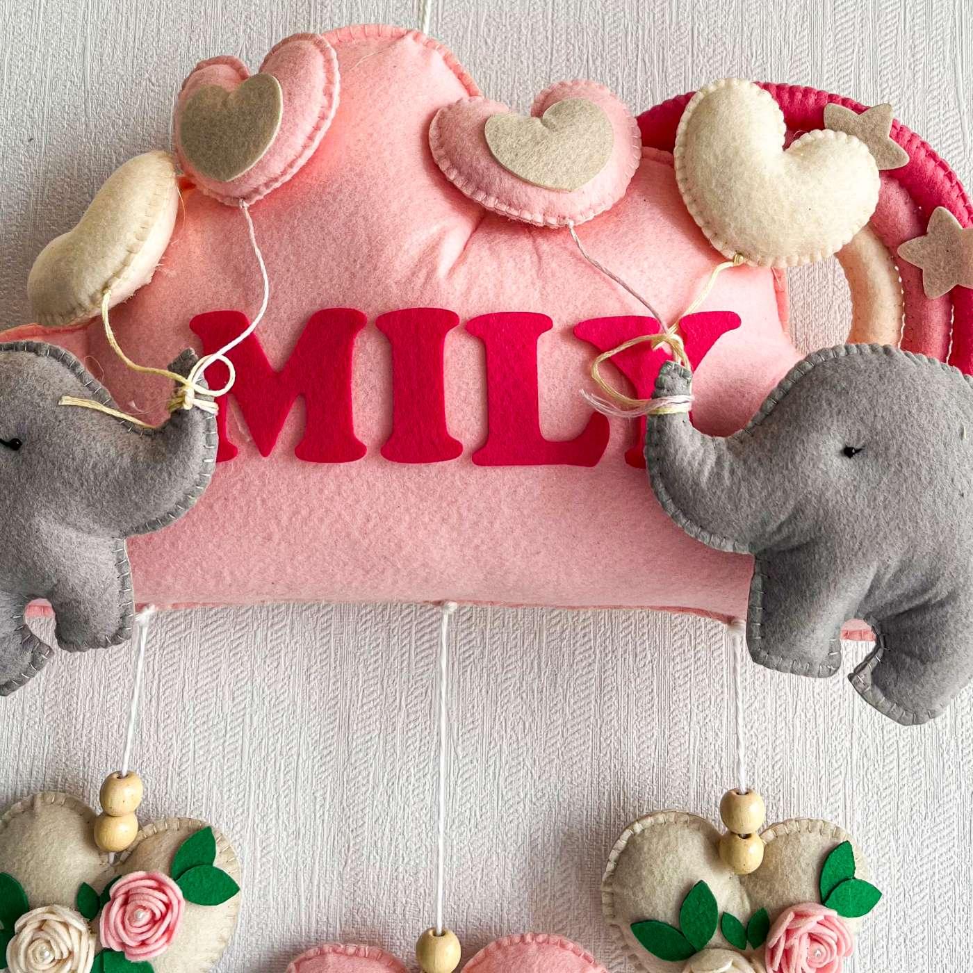 Elephant Cloudscape Name Hanging