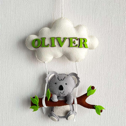 Koala's Cling Name Hanging