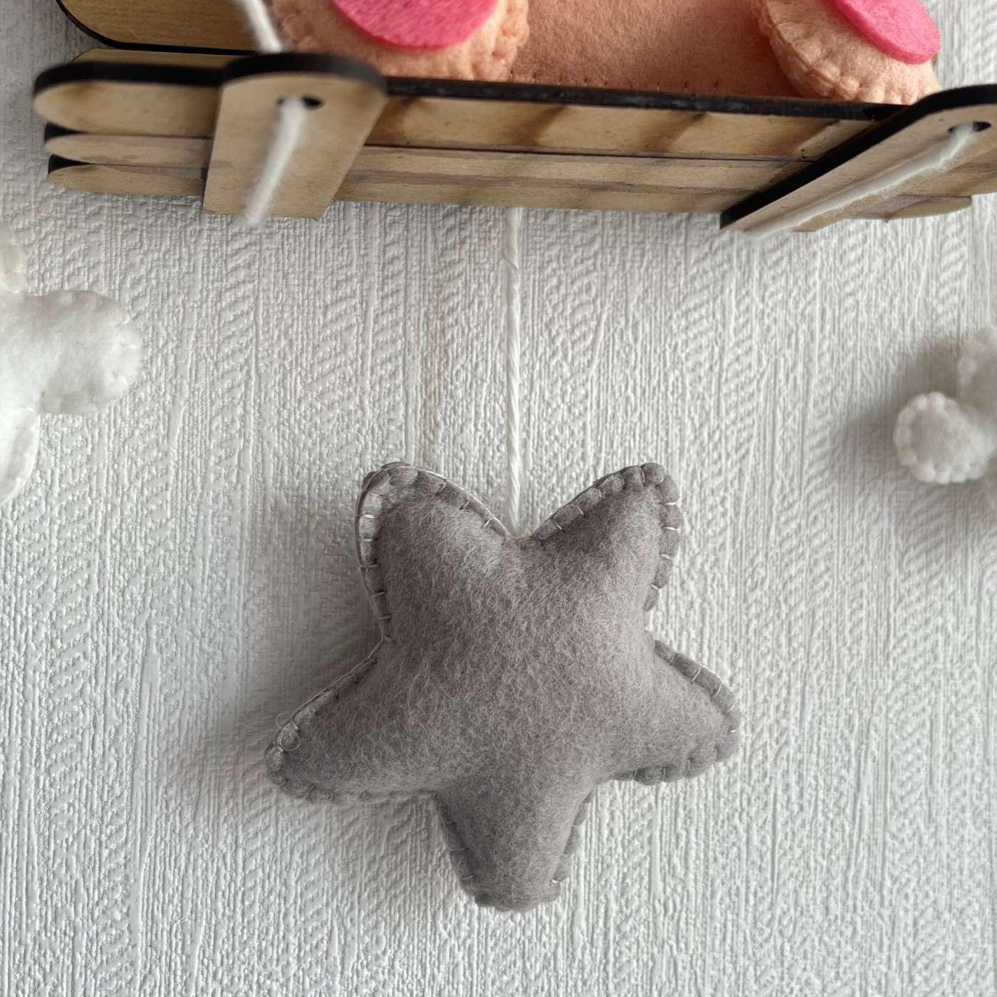 Pink Teddy on a Swing Name Hanging