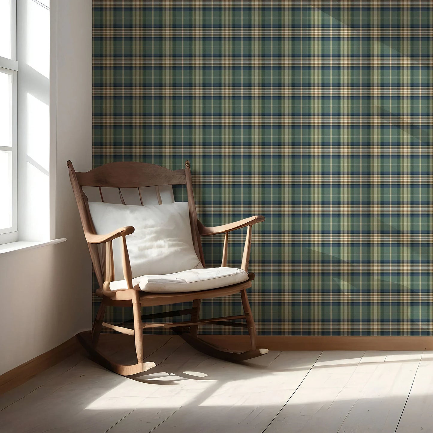 Langford Grid Wallpaper - Greenbriar Estate