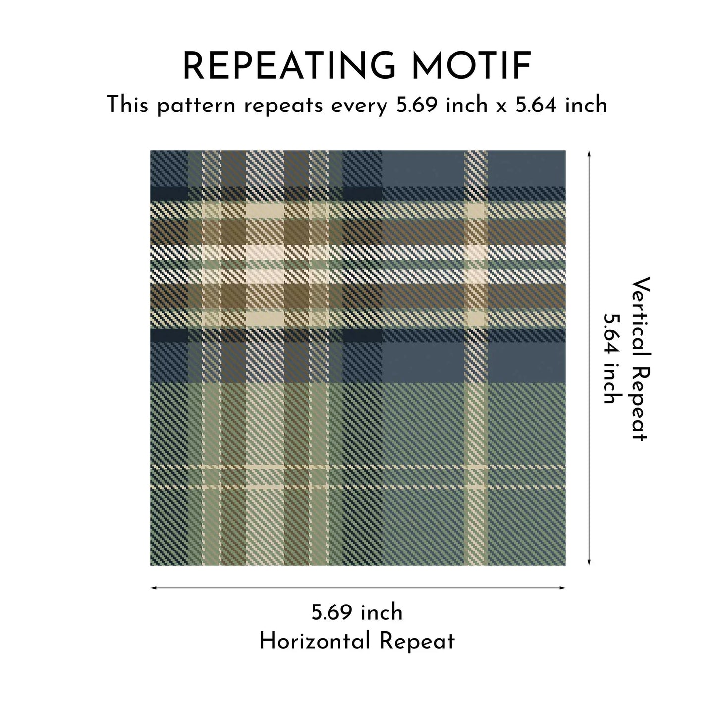 Langford Grid Wallpaper - Greenbriar Estate