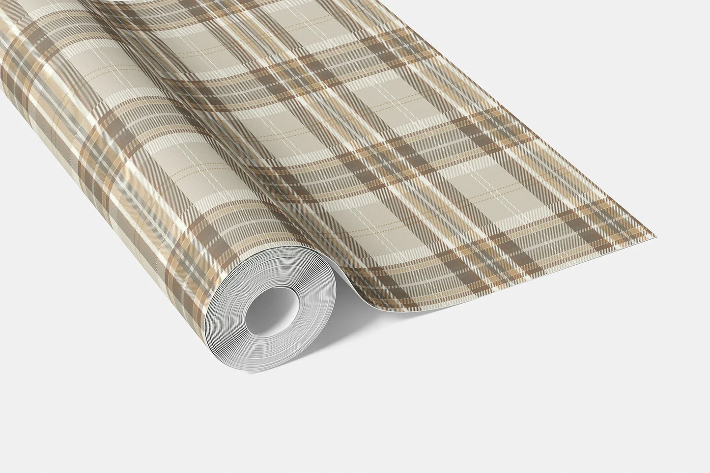 Langford Grid Wallpaper - Linen Taupe