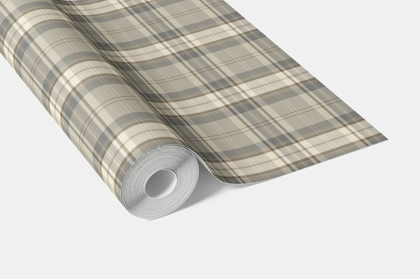 Langford Grid Wallpaper - Driftwood Grey