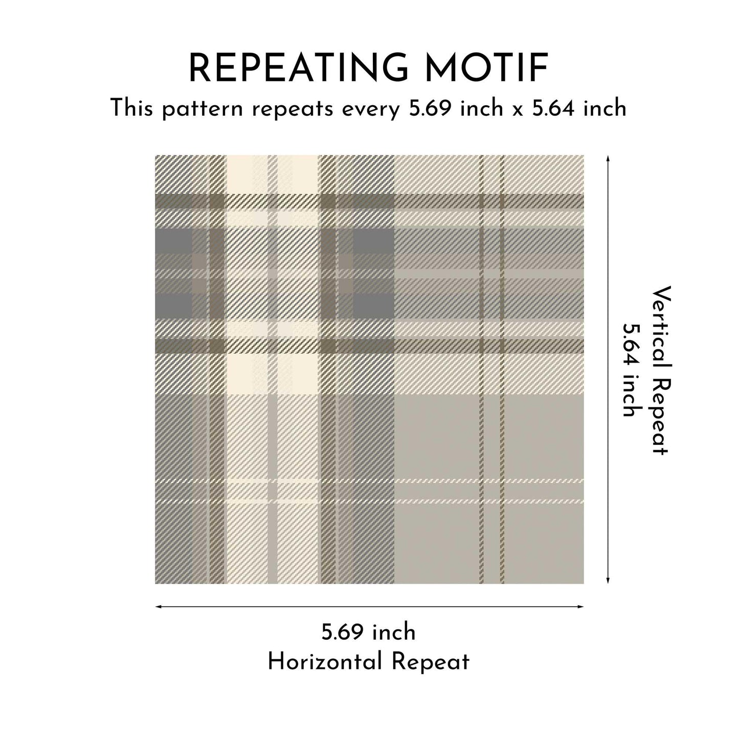 Langford Grid Wallpaper - Driftwood Grey