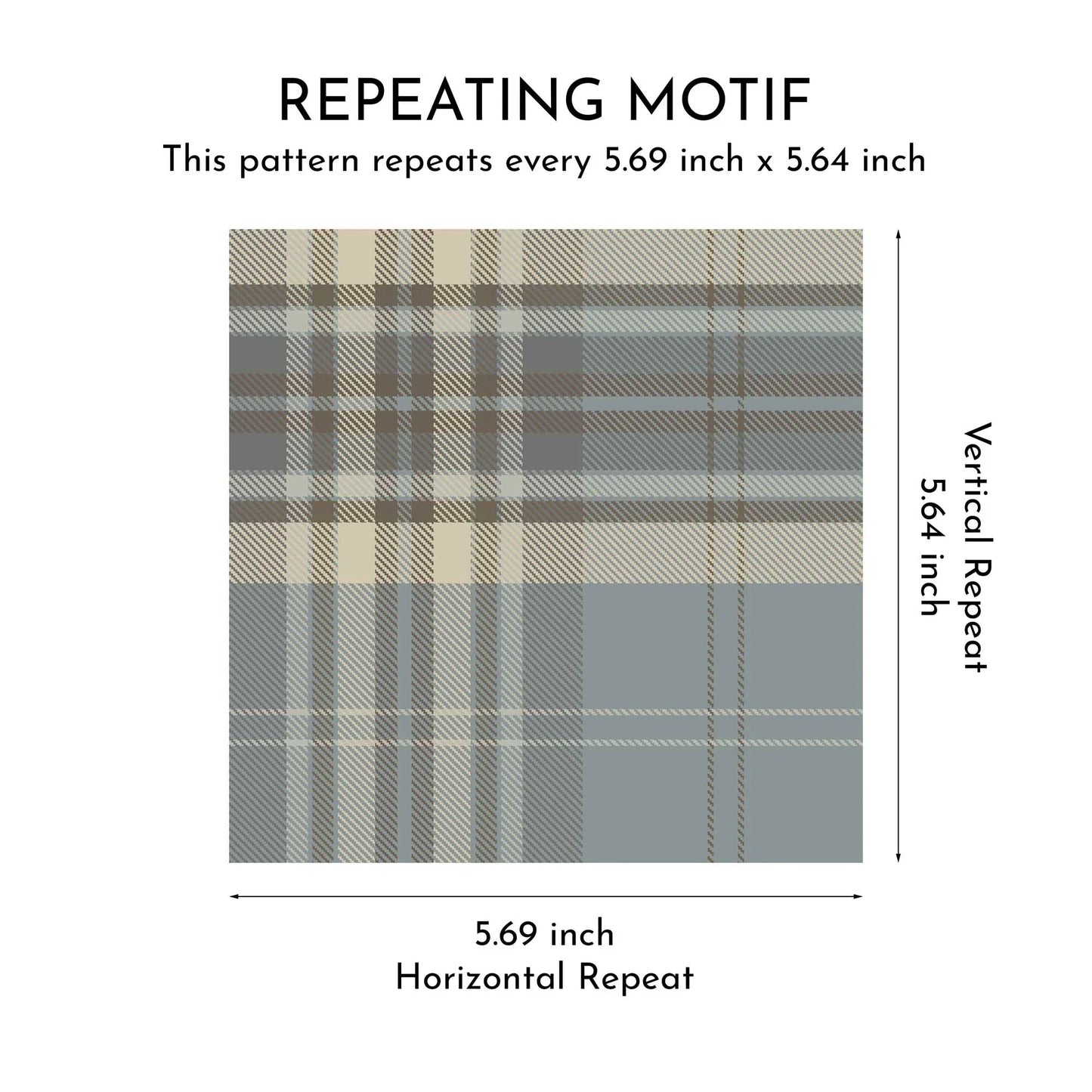 Langford Grid Wallpaper - Fogbound Slate