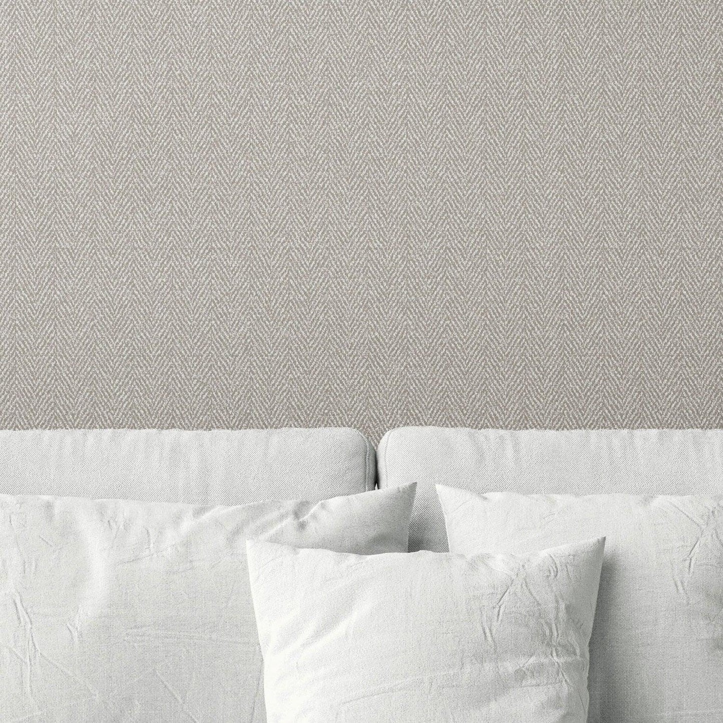 Herringford Linen Wallpaper - Natural Flax