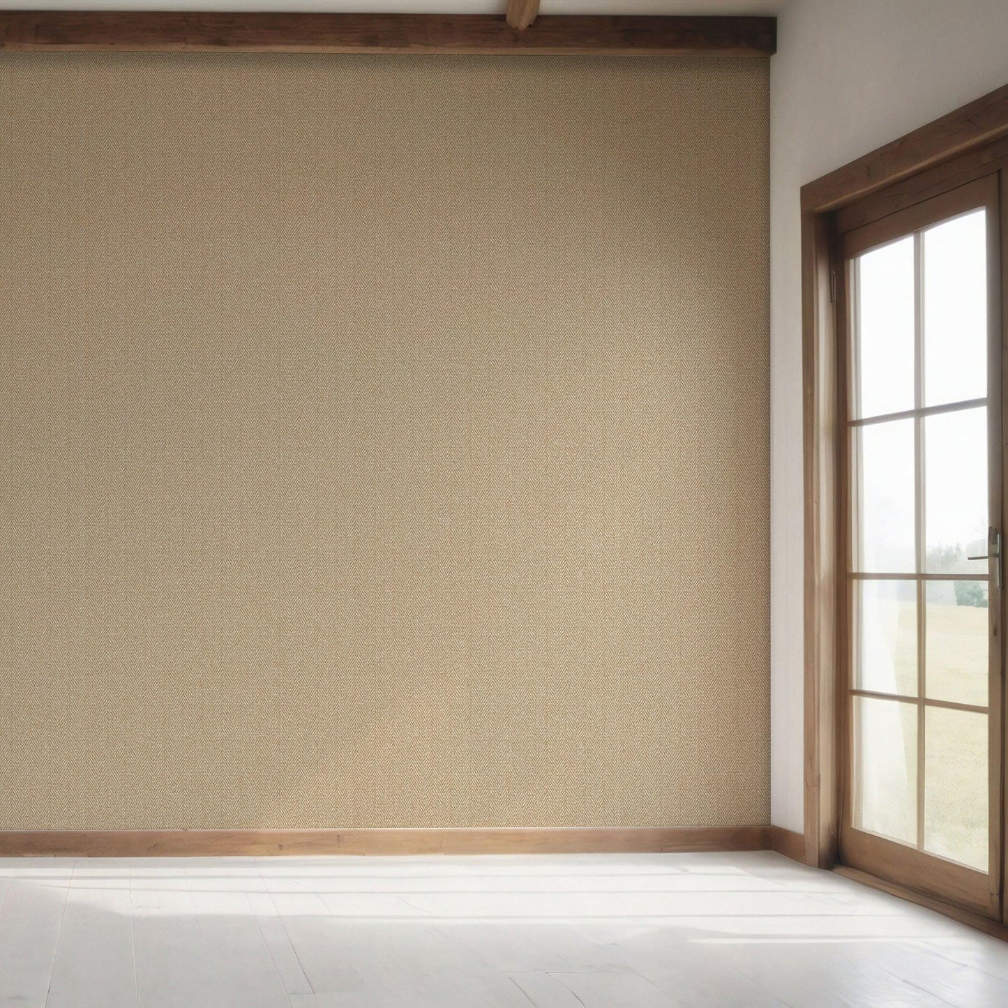 Herringford Linen Wallpaper - Chalked Ivory