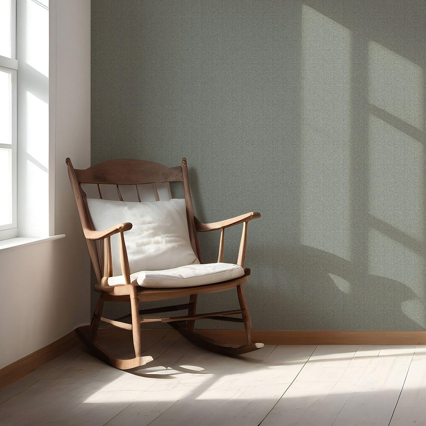 Herringford Linen Wallpaper - Sage Dust