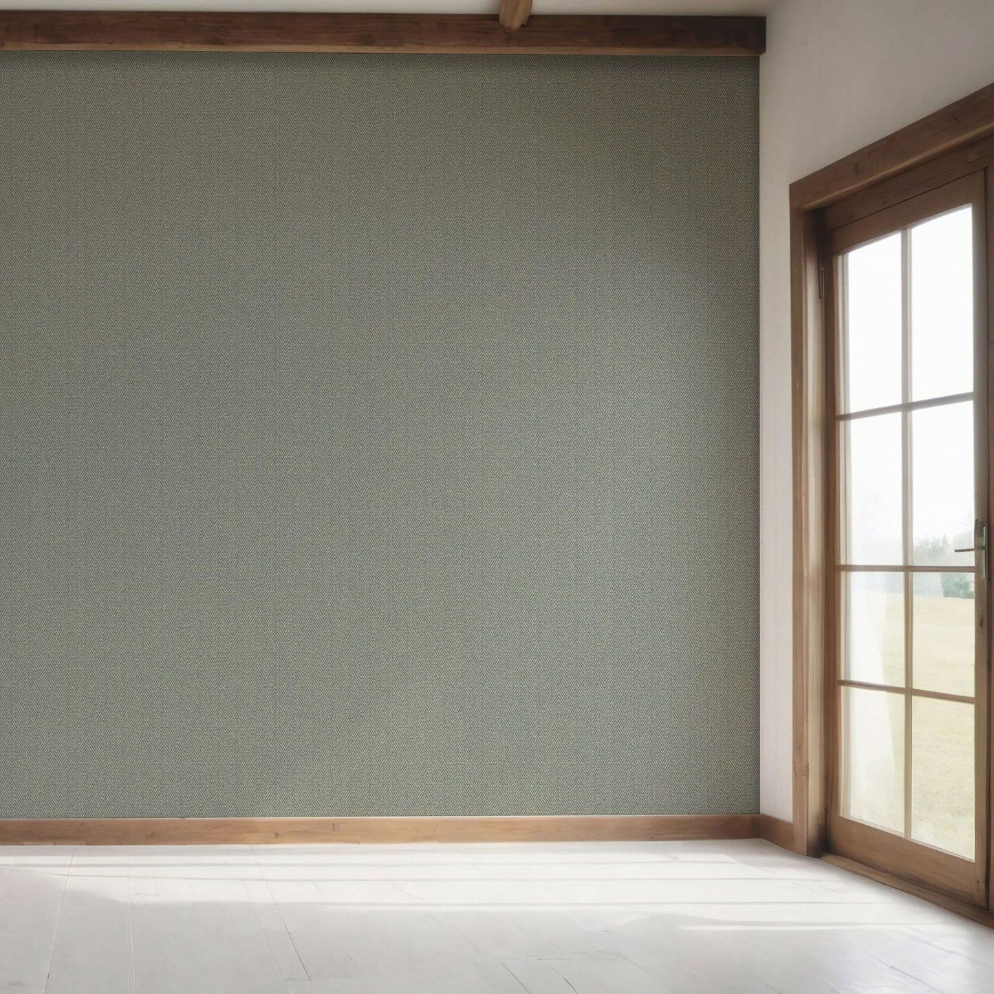 Herringford Linen Wallpaper - Sage Dust