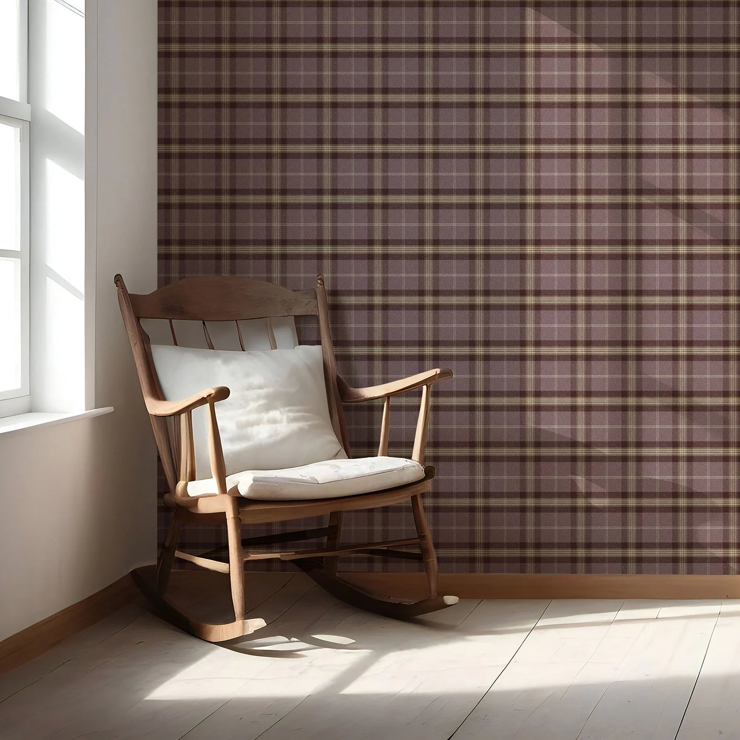 Rosewell Tartan Wallpaper - Mulberry Hearth
