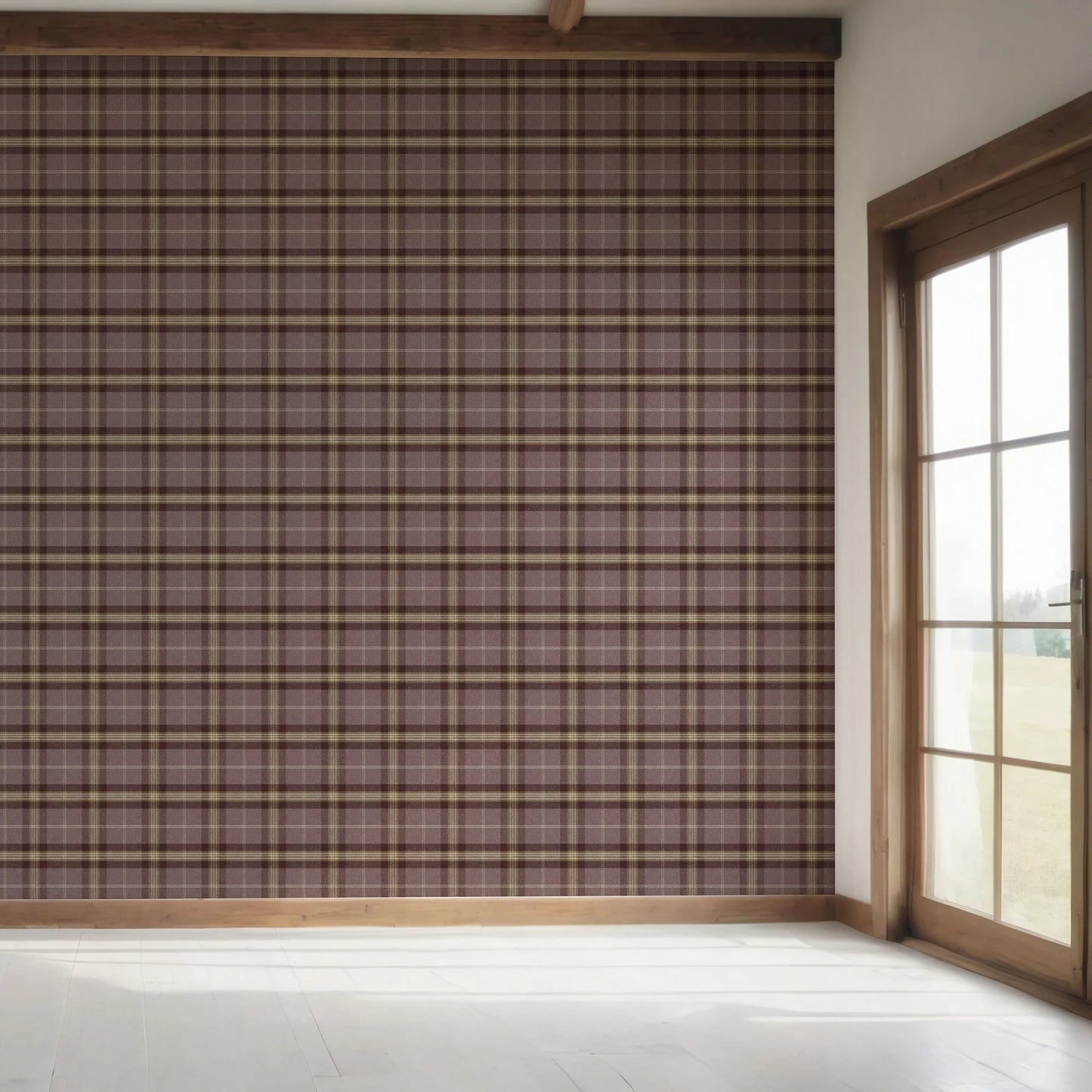 Rosewell Tartan Wallpaper - Mulberry Hearth