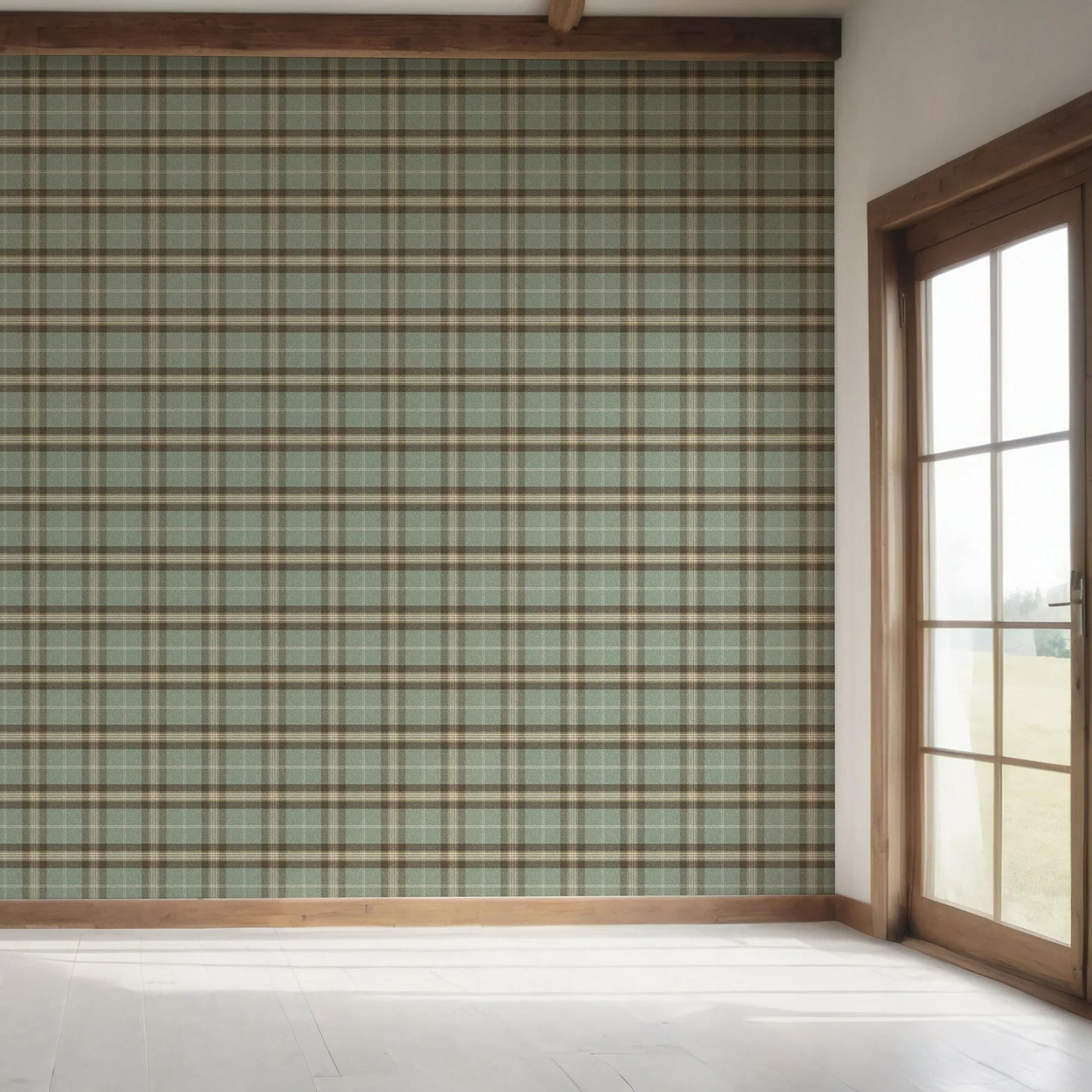 Rosewell Tartan Wallpaper - Sagewood Glen