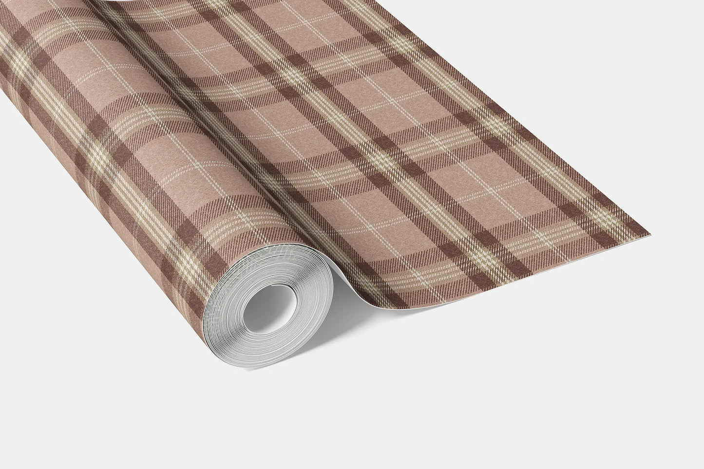Rosewell Tartan Wallpaper - Blush Tweed