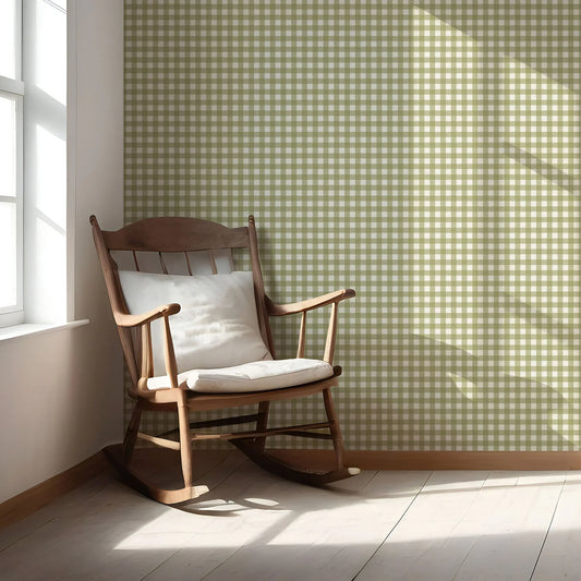 Brackenfield Check Wallpaper - Meadow Linen