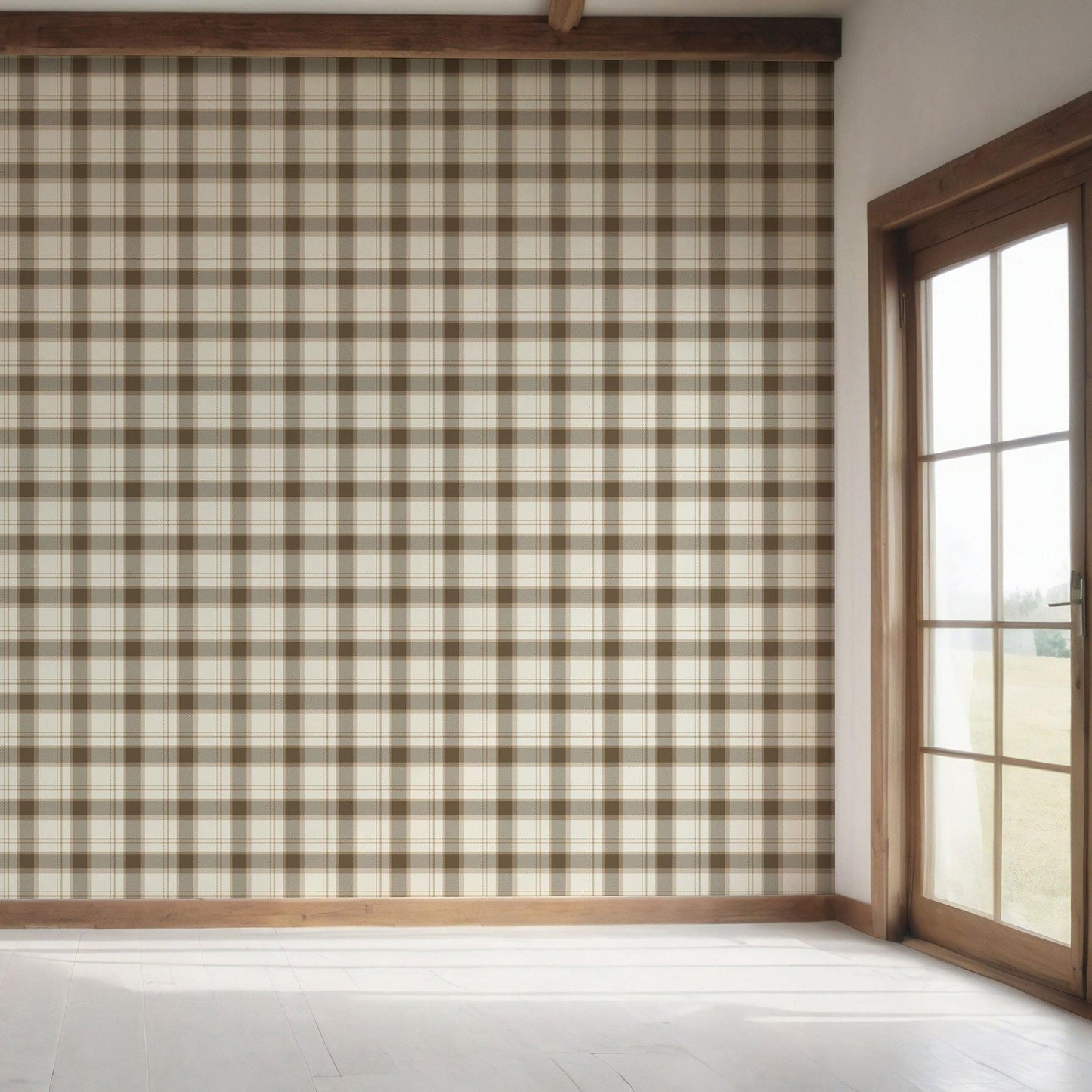 Hawthorne Plaid Wallpaper - Harvest Wold