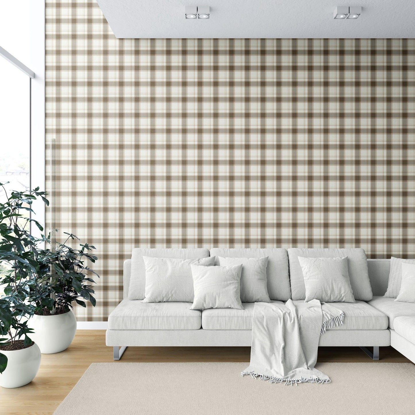 Hawthorne Plaid Wallpaper - Harvest Wold