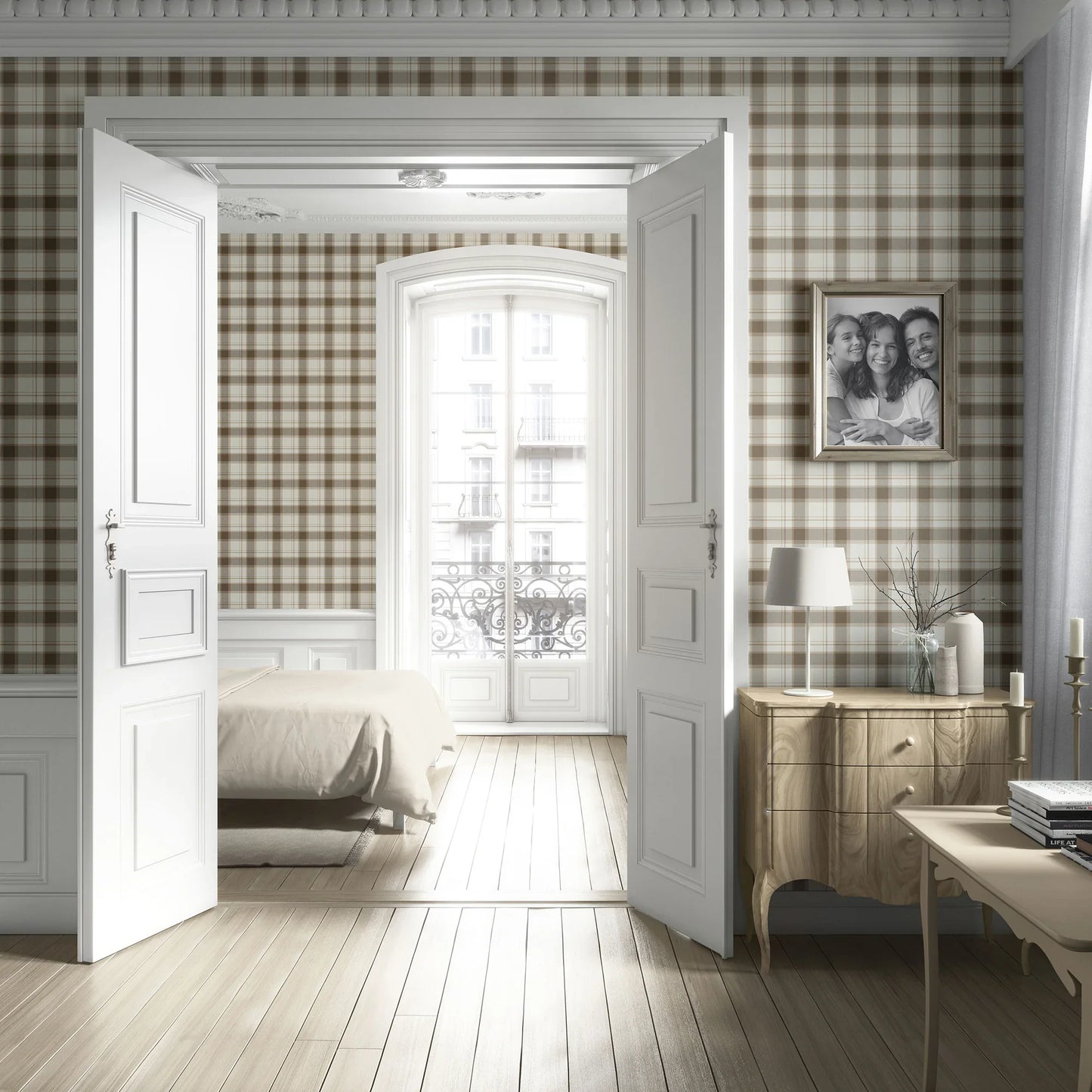 Hawthorne Plaid Wallpaper - Harvest Wold