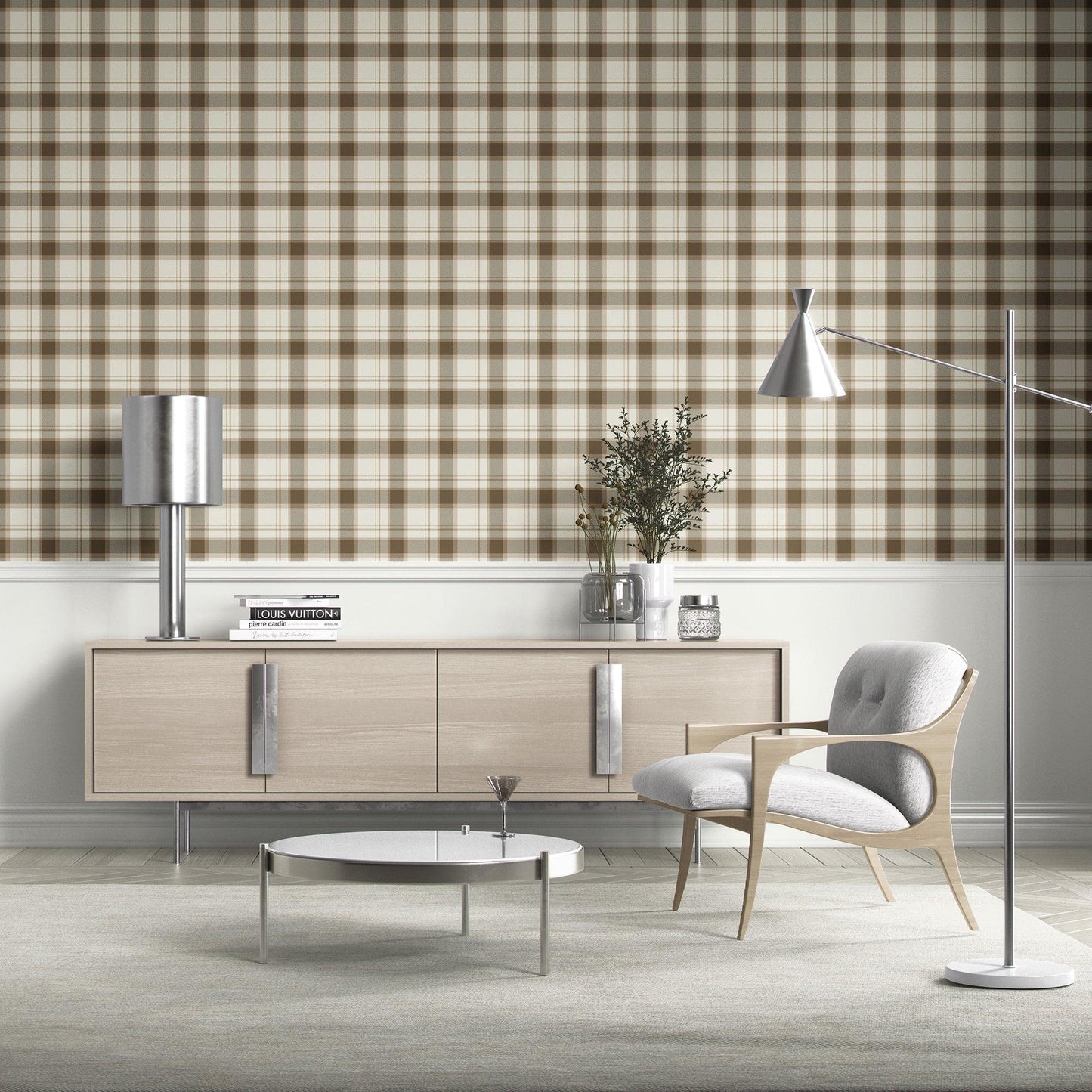 Hawthorne Plaid Wallpaper - Harvest Wold