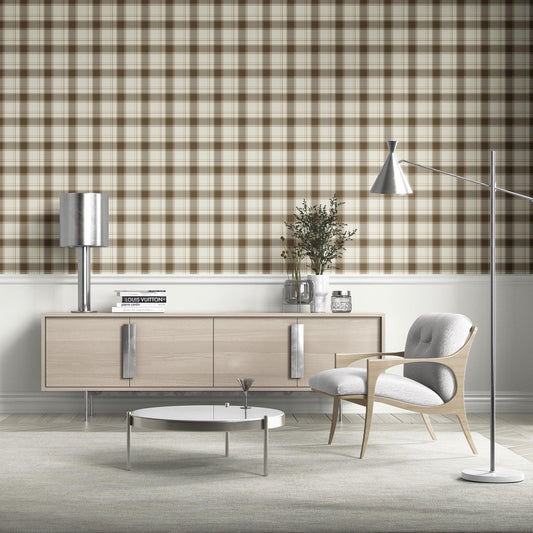 Hawthorne Plaid Wallpaper - Harvest Wold
