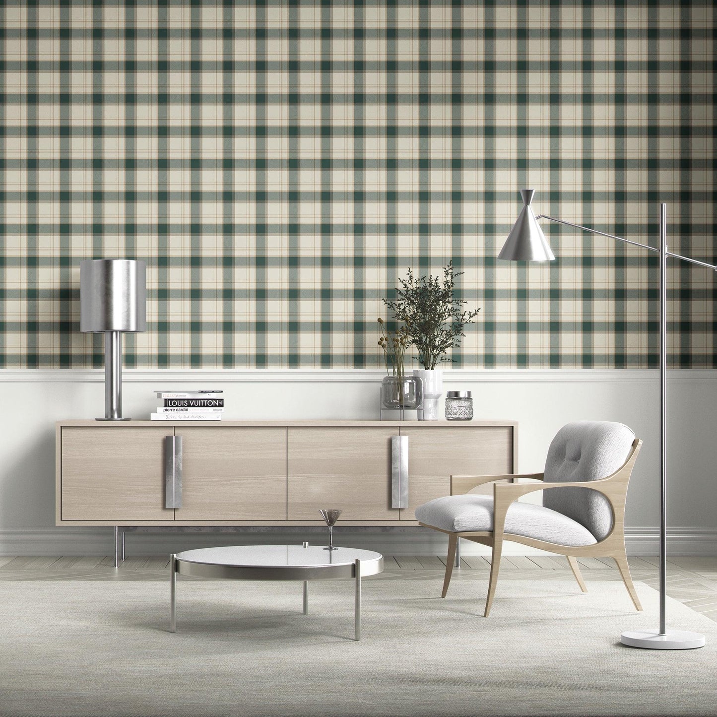 Hawthorne Plaid Wallpaper - Fernwick Moor