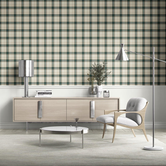 Hawthorne Plaid Wallpaper - Fernwick Moor
