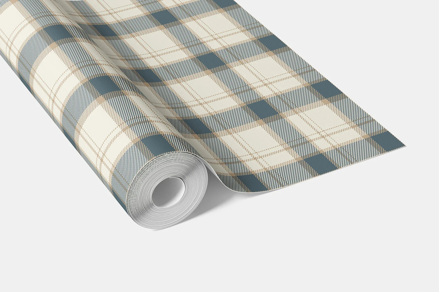 Hawthorne Plaid Wallpaper - Slateford Blue
