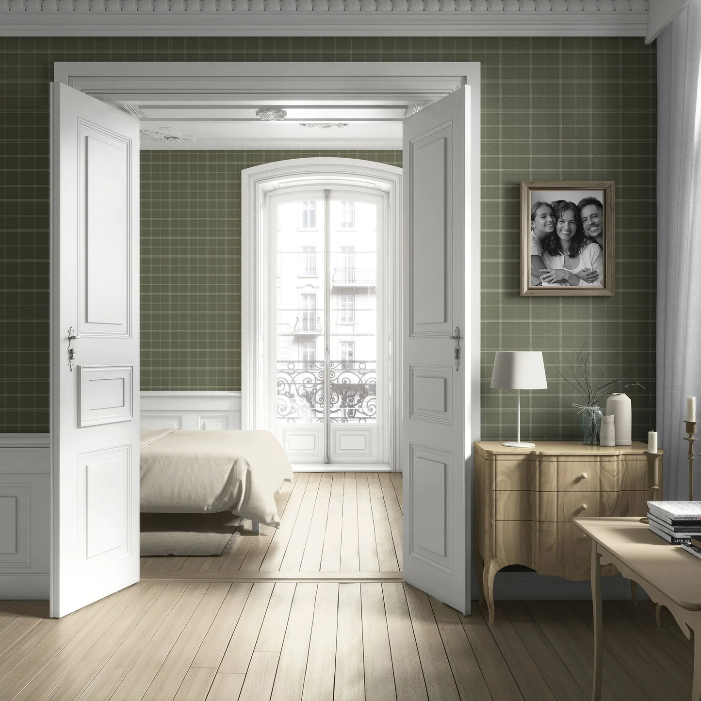 Wycliffe Register Wallpaper - Archive Moss