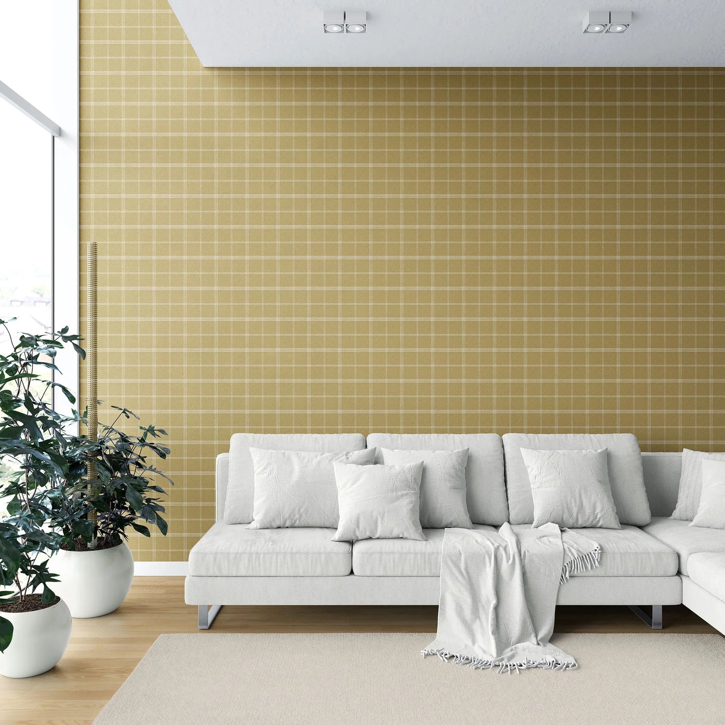 Wycliffe Register Wallpaper - Aged Ochre