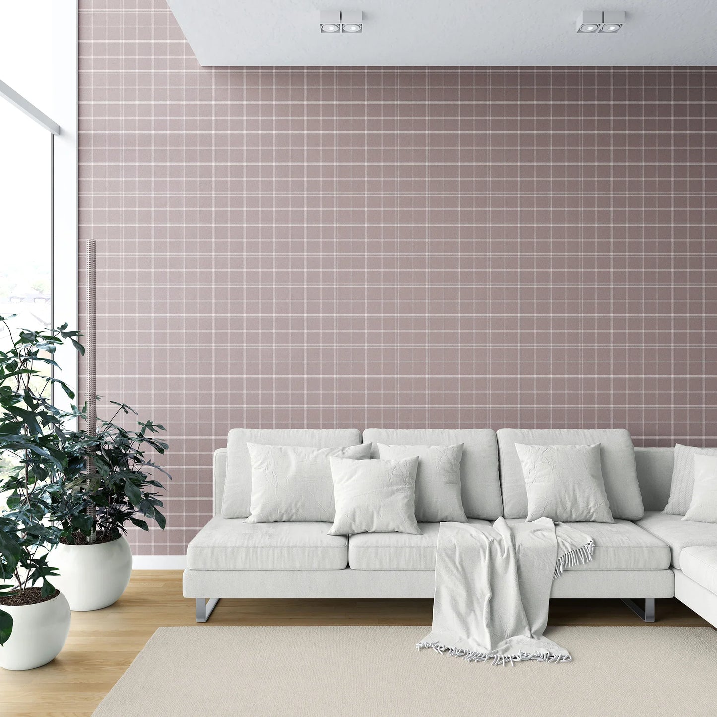 Wycliffe Register Wallpaper - Dusty Mauve