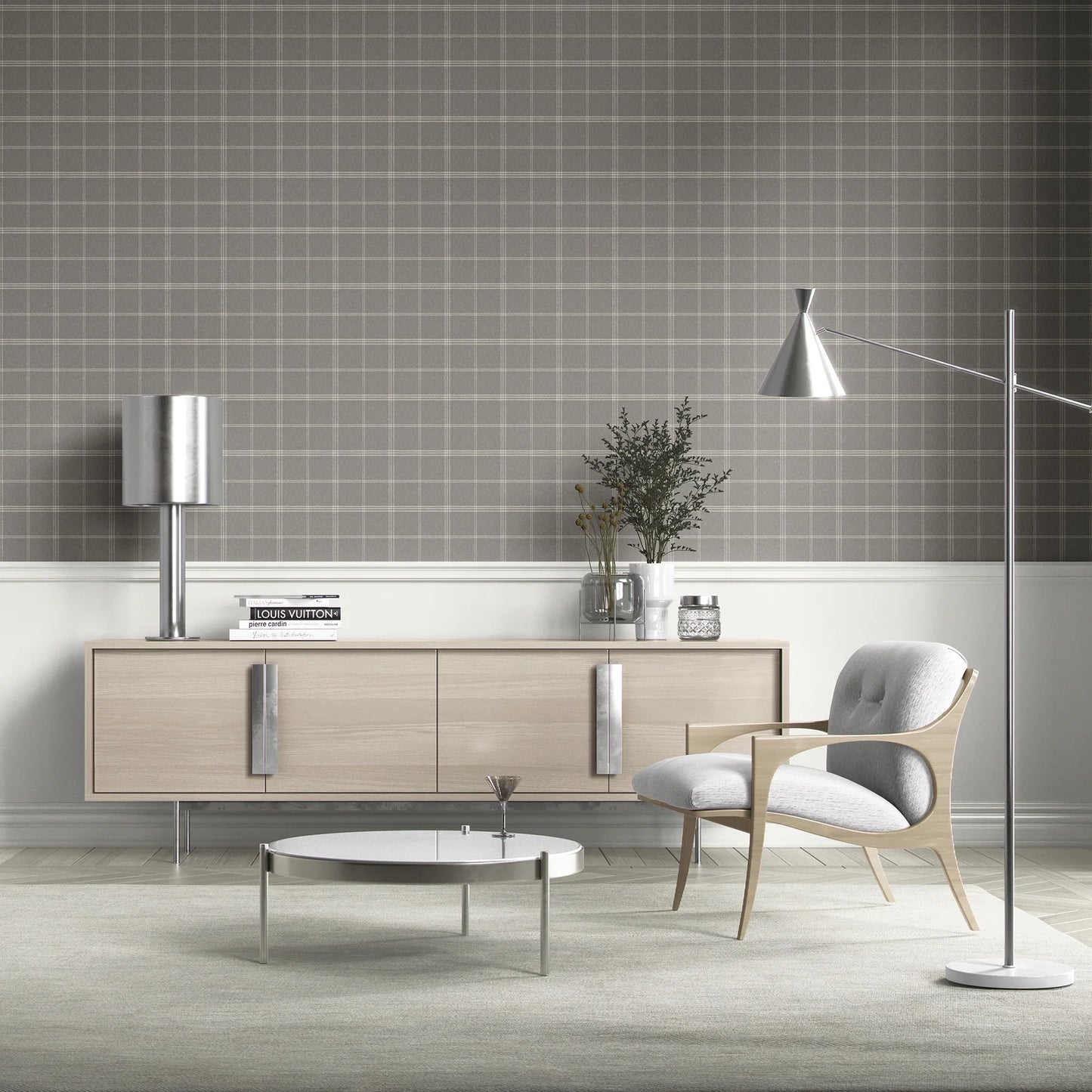 Wycliffe Register Wallpaper - Stone Folio