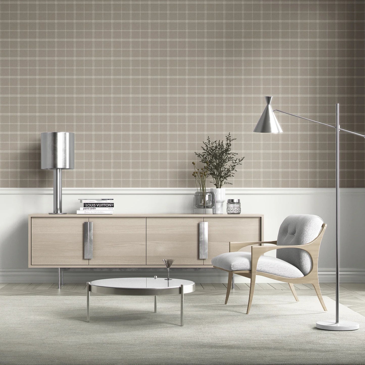 Wycliffe Register Wallpaper - Soft Fawn