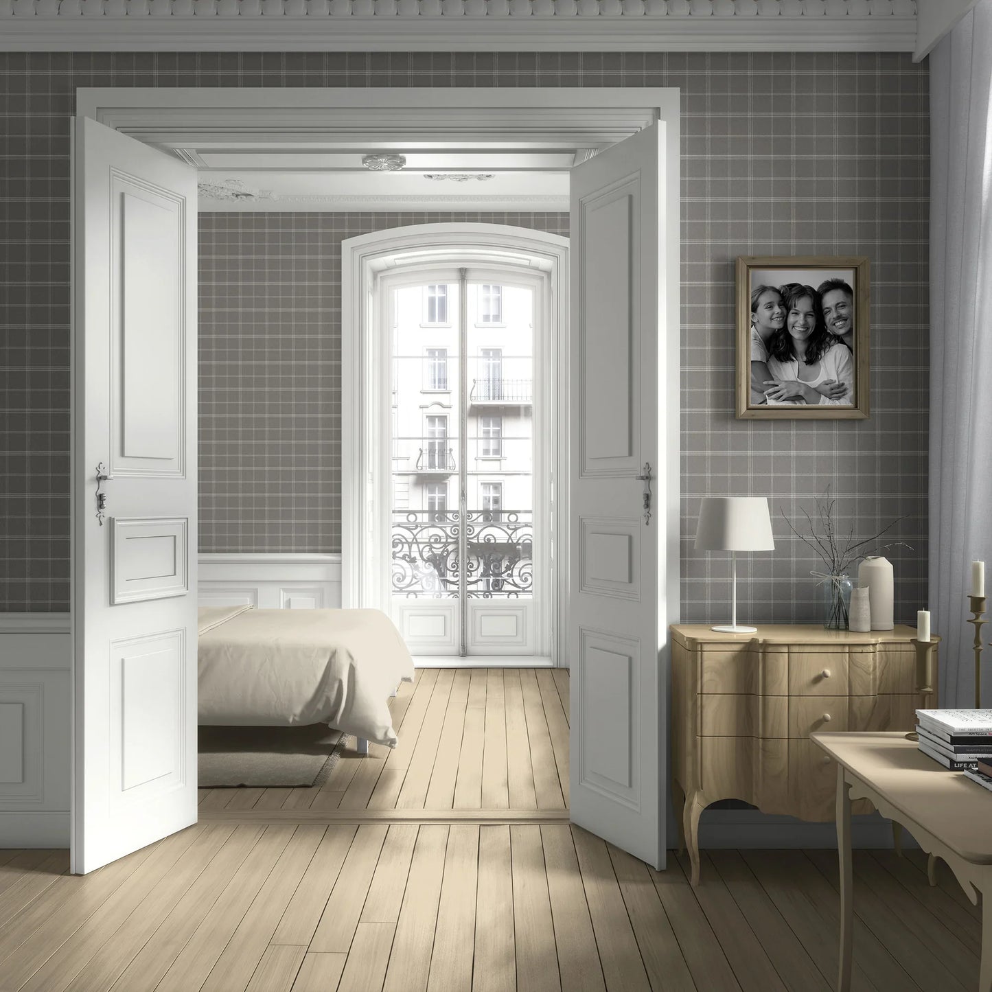 Wycliffe Register Wallpaper - Moorland Grey