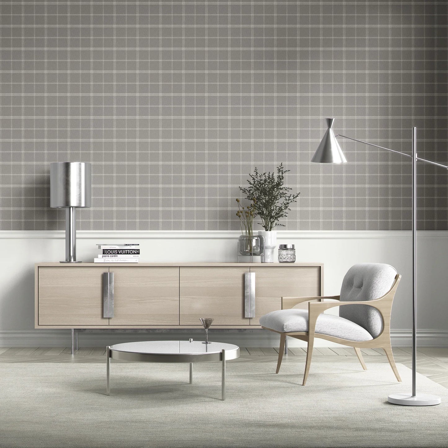 Wycliffe Register Wallpaper - Moorland Grey