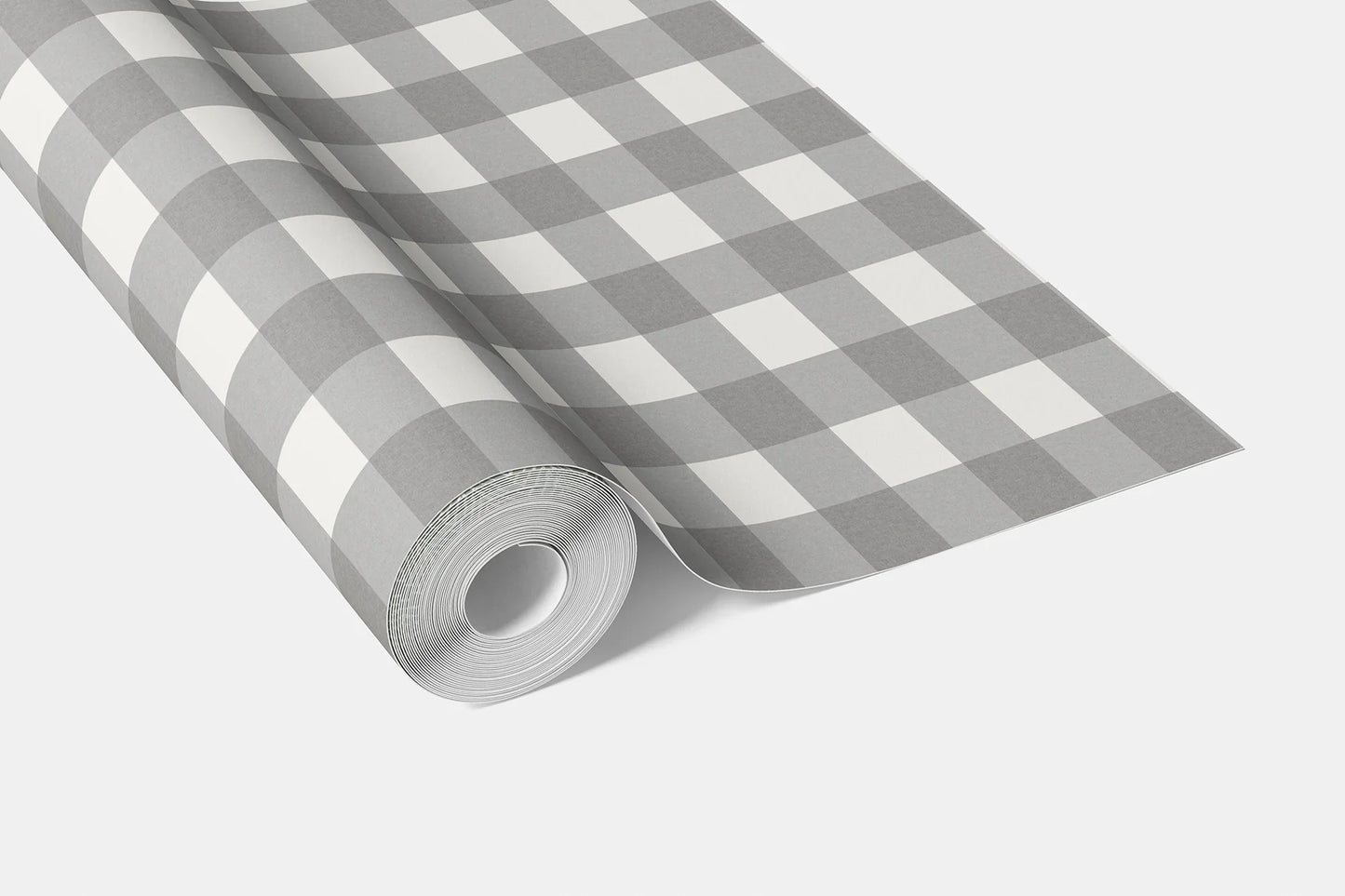 Bramwell Gingham Wallpaper - Ashcroft Grey