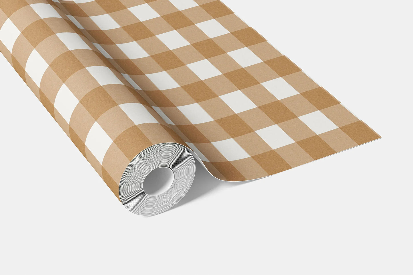Bramwell Gingham Wallpaper - Terracotta Dusk