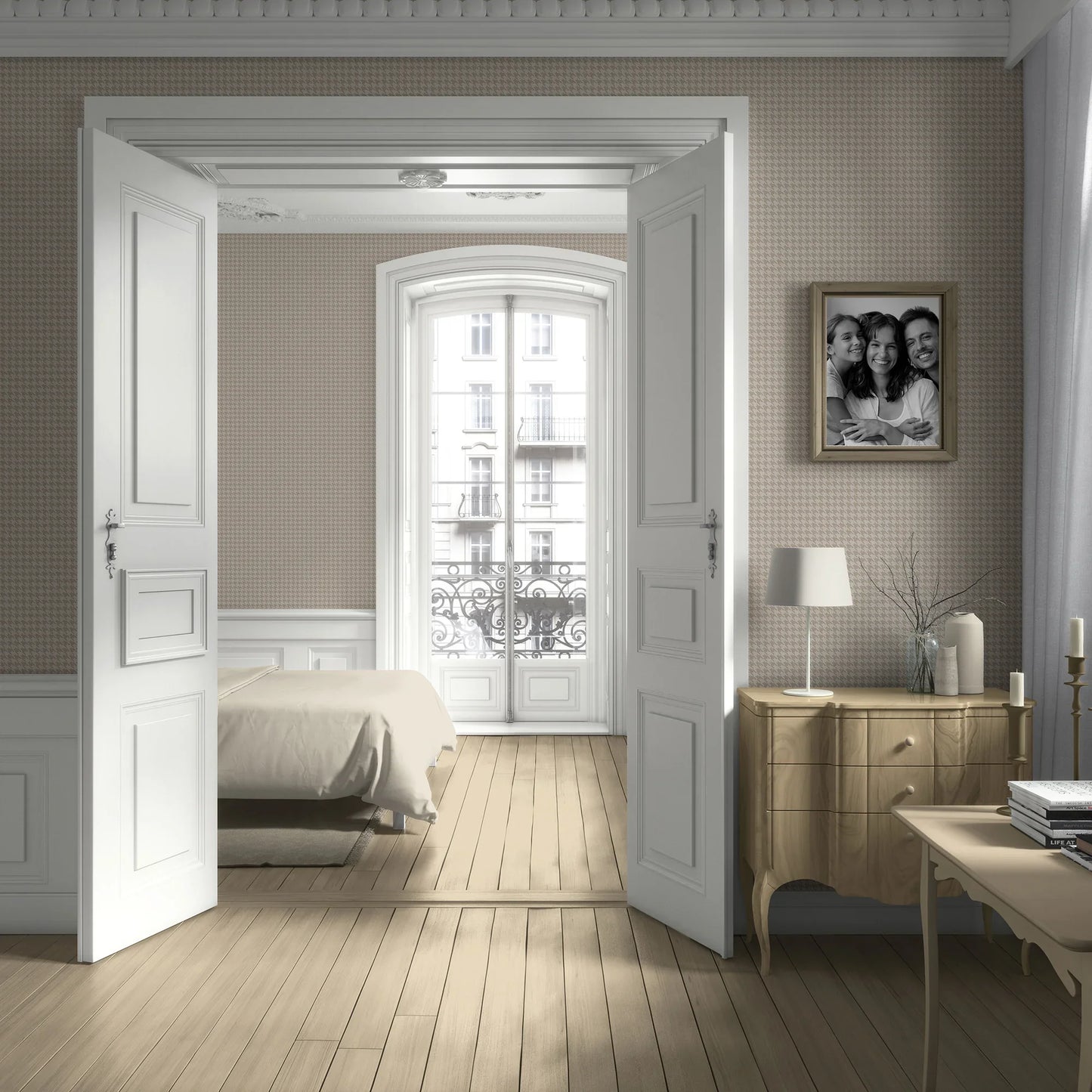 Cavendish Weave Wallpaper - Ivory