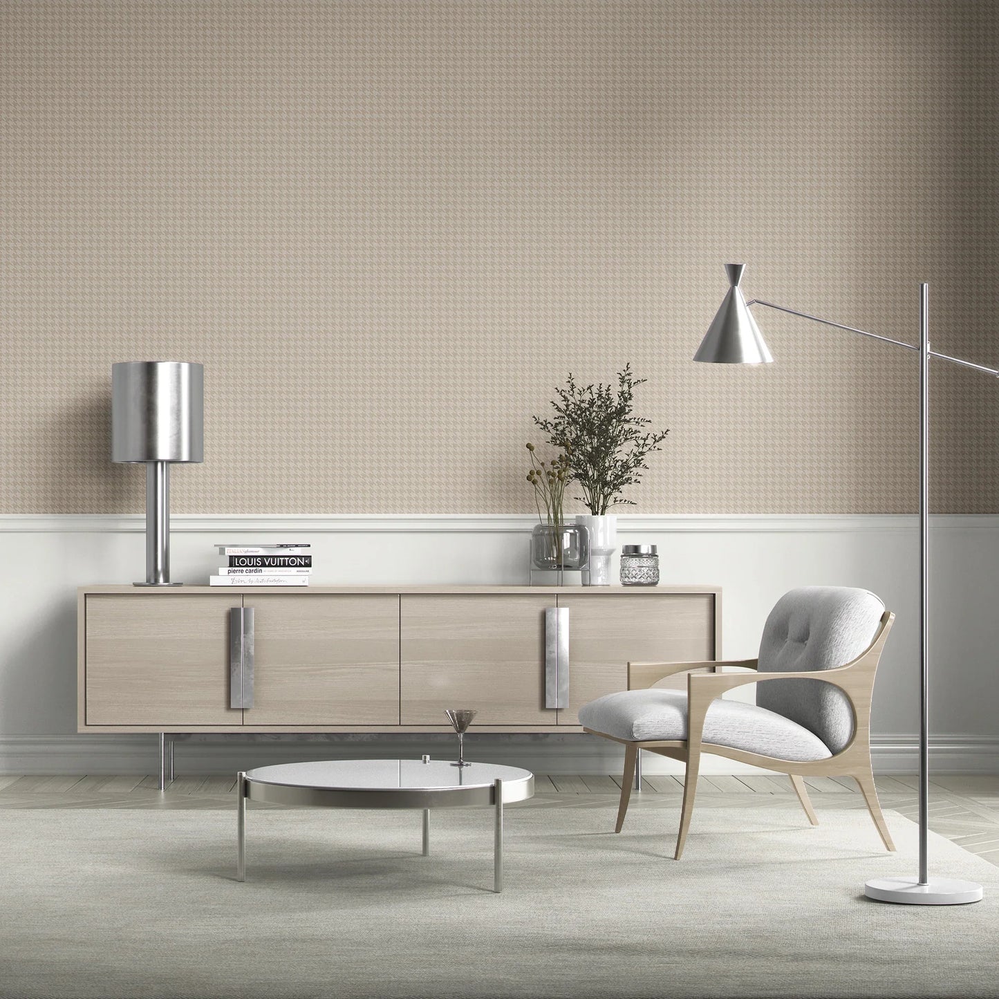 Cavendish Weave Wallpaper - Pale Stone