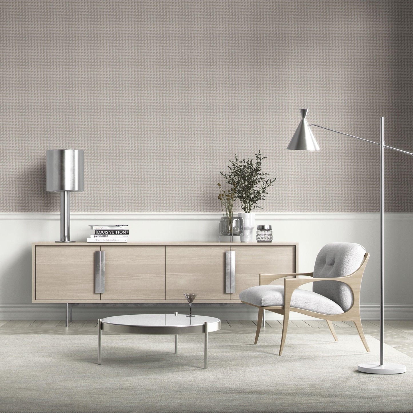 Cavendish Weave Wallpaper - Greige