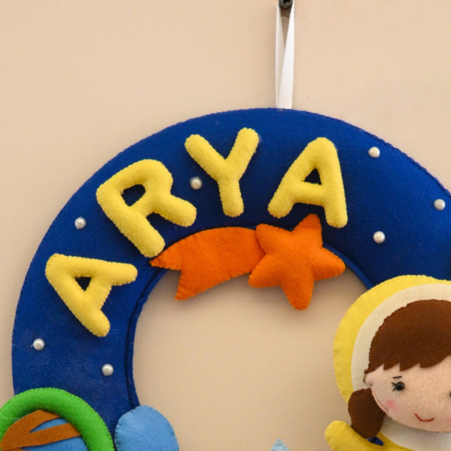 Star Voyager Felt Name Plate for Children