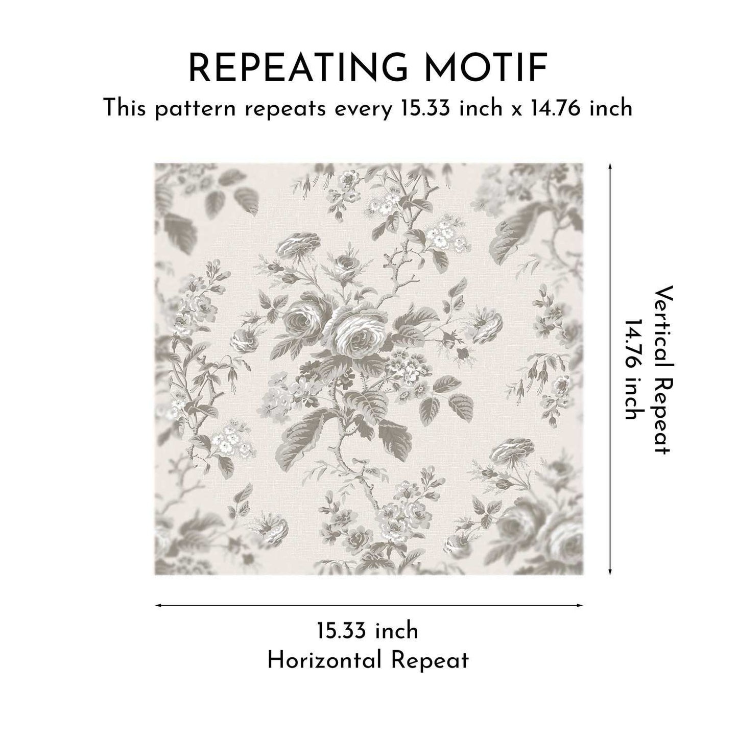 Rosalind Manor Wallpaper - Mist Grey