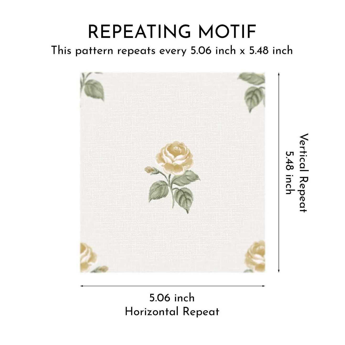 Rosewood Sprig Wallpaper - Buttercream Bloom