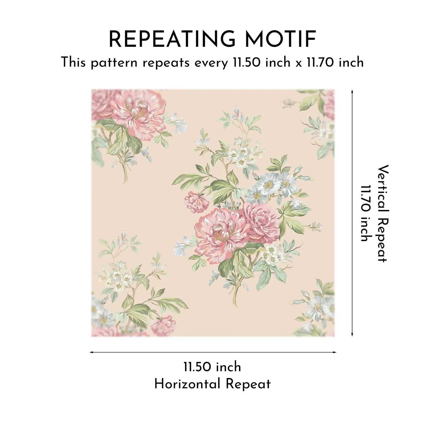 Rosemoor Wallpaper - Peach Blush