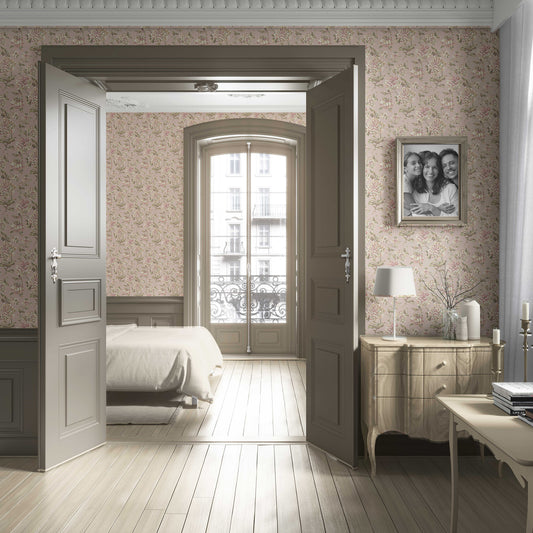 Bloomsbury Elegance Wallpaper - Rosewood Blush