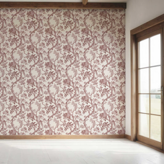 Willowbourne Wallpaper - Vintage Plum
