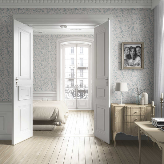 Botanica Aviary Wallpaper - Garden Teal