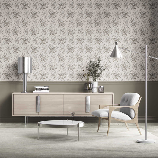 Rosalind Manor Wallpaper - Mist Grey