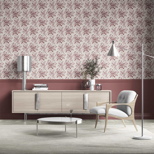 Rosalind Manor Wallpaper - Rosewood Charm