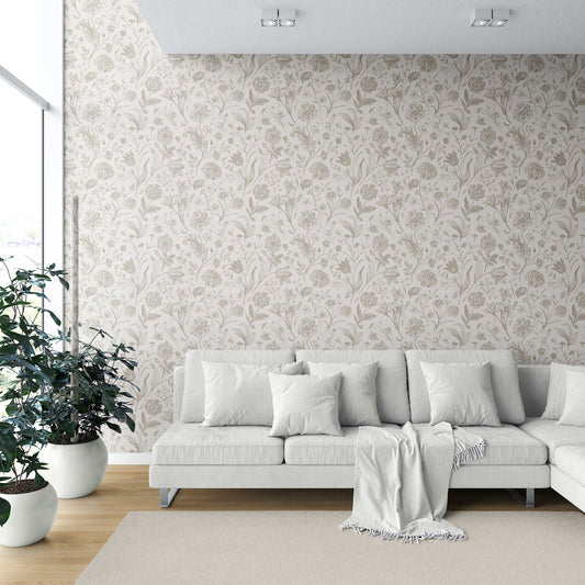 Garden Anthology Wallpaper - Antique Ivory