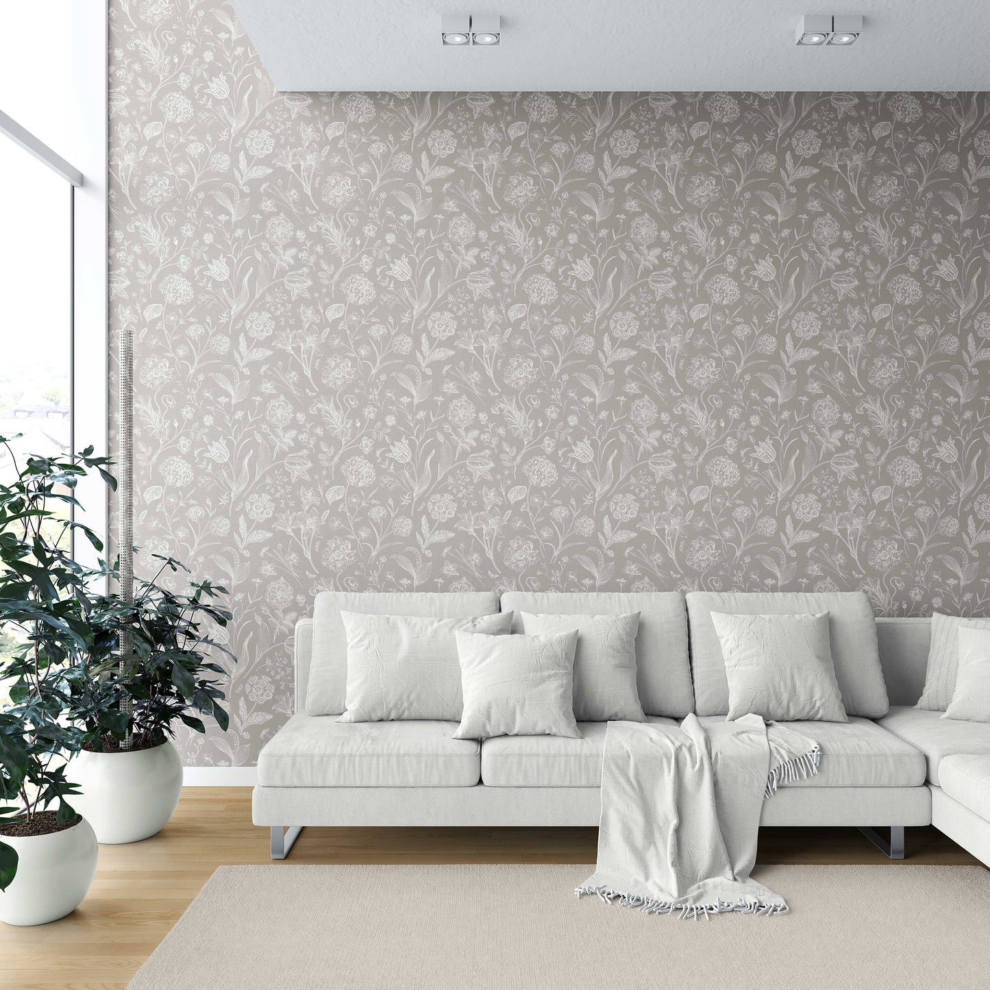 Garden Anthology Wallpaper - Ash Grey