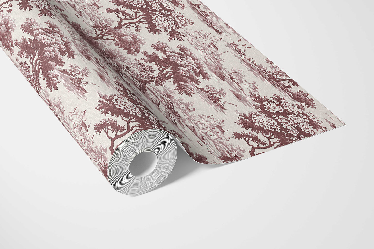 Pastoral Elegy Wallpaper - Maroon Reverie